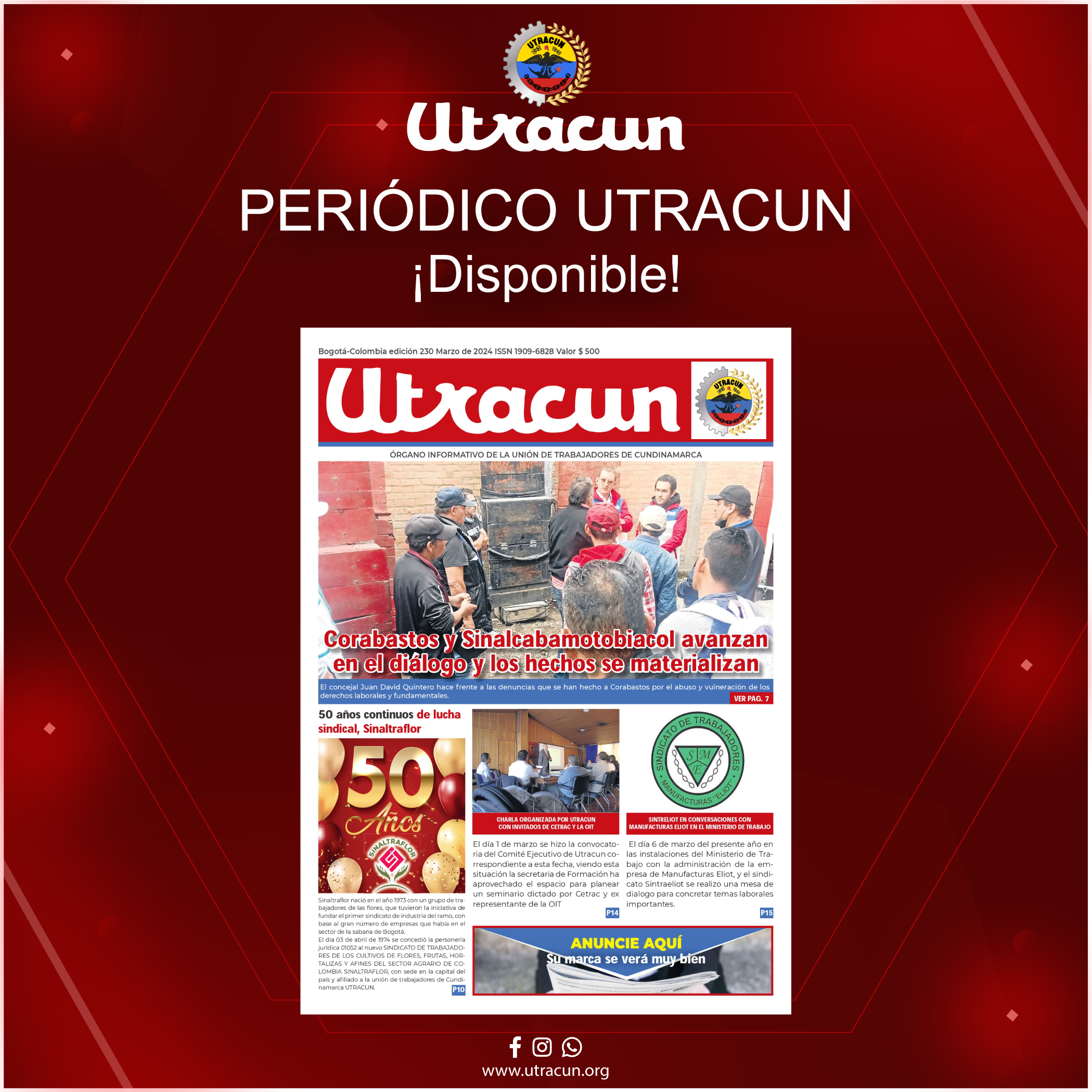 Portada de la Periódico Utracun Edición 230 de Febrero 2024 del Periódico UTRACUN