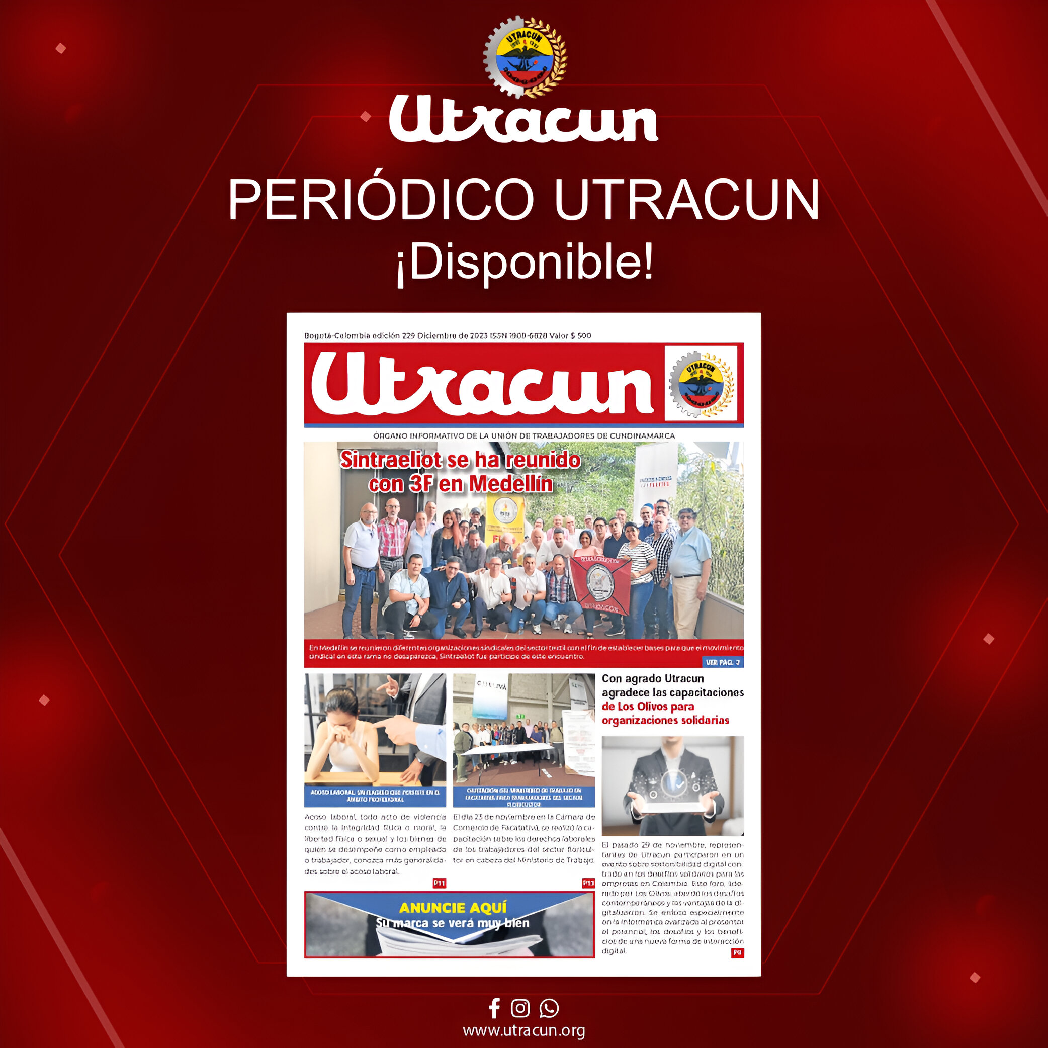Portada de la Periódico Utracun Edición 229 de Diciembre 2023 del Periódico UTRACUN